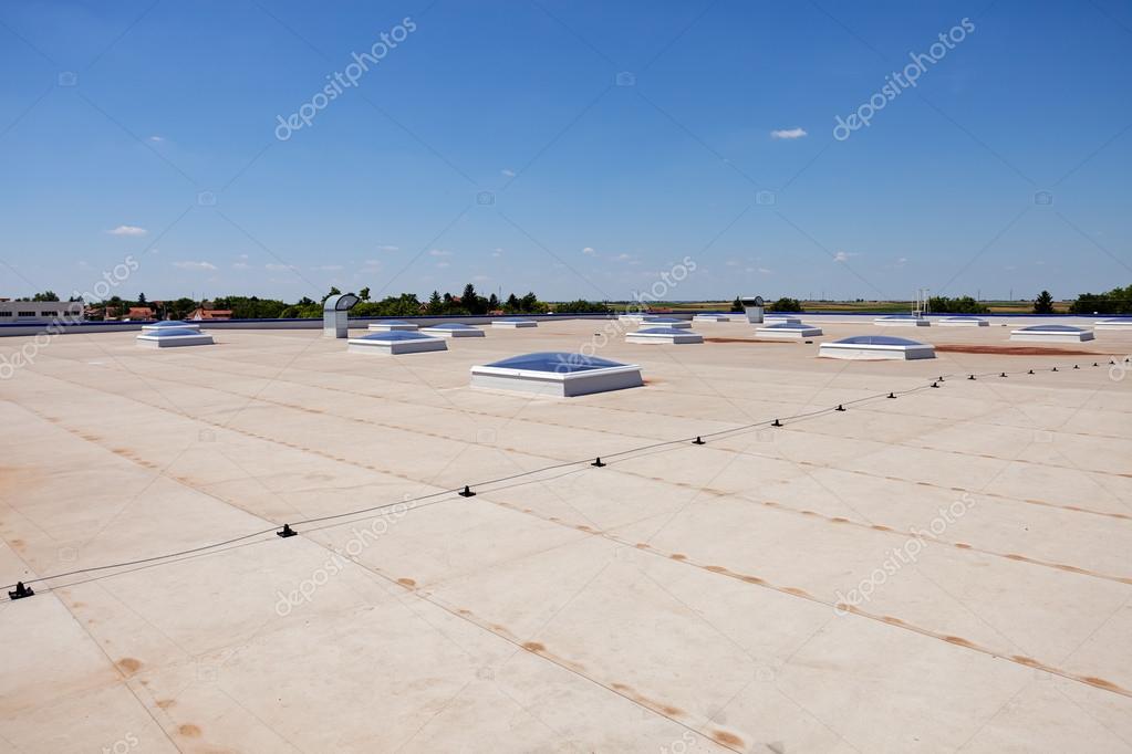 Flachdach mit Abdichtung